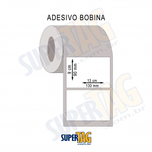 Adesivo Bobina Retangular - 90 x130 mm Vinil (Plástico)  4x0 - Colorido   1000 unidades (vendido por milheiro)