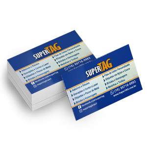 Cartão de Visita Colorido - Impressão Digital Laser  9x5,4cm    Escolha quantidades múltiplas de 10 unidades