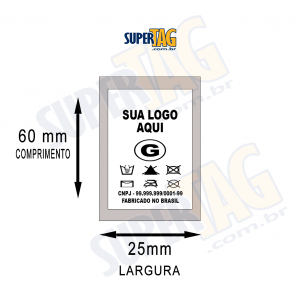 Etiquetas de Composição Têxtil em Nylon Resinado  25 x 60 mm Nylon Resinado 25 x 60 mm    