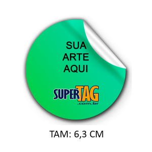 Papel Adesivo - Rapidinho ou Praguinha - Redondo 6,3 cm Escolha múltiplos de 12 unidades Redondo - 6,3 cm    