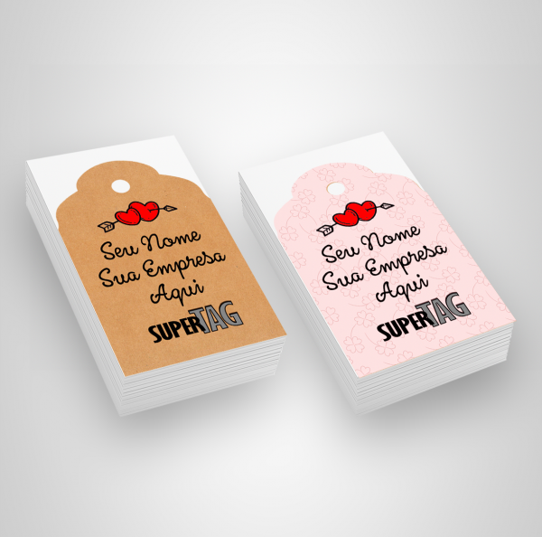 TAG de Papel Retangular Corte Especial - 9 x 5,4 cm